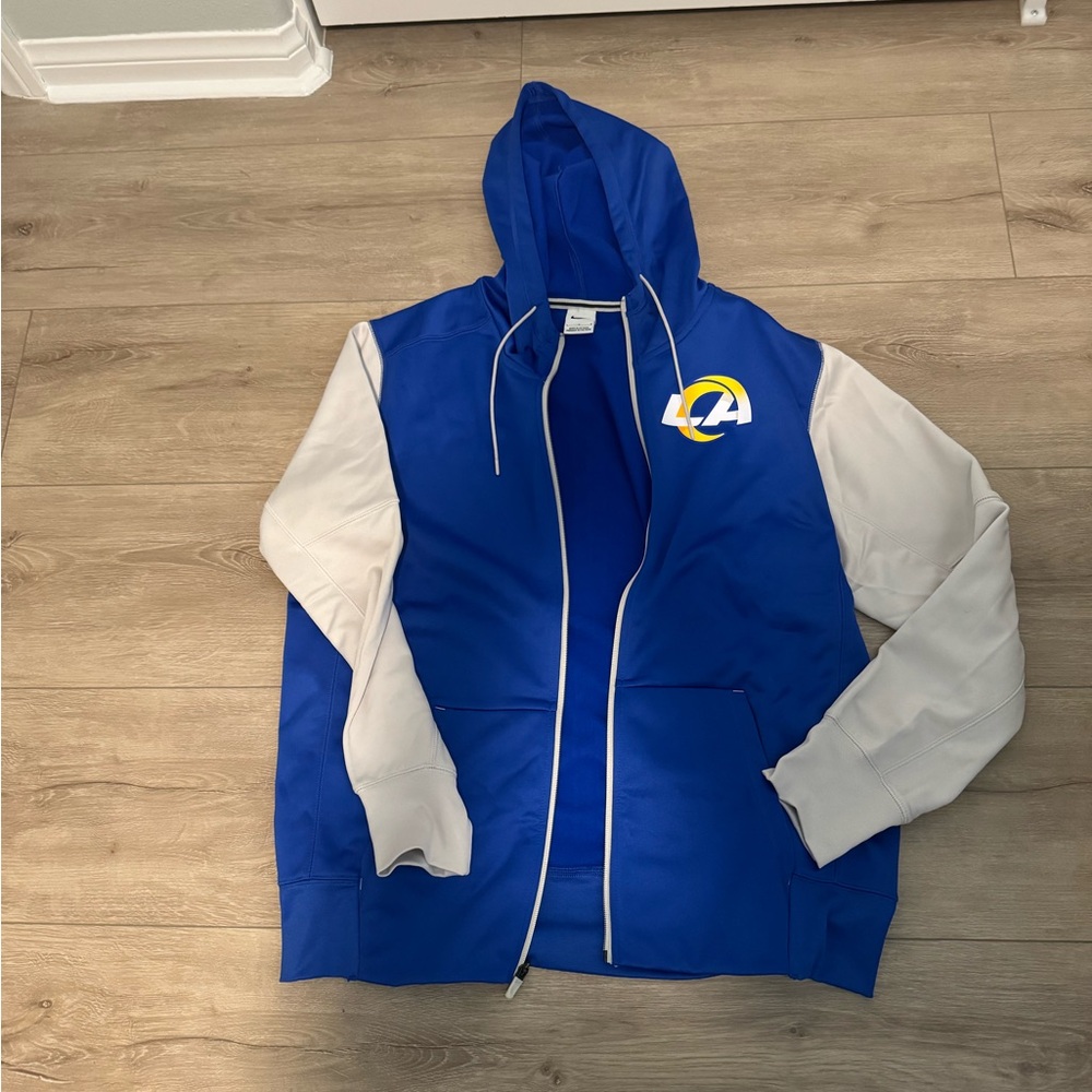 Los Angeles Rams Blue and White Hoodie